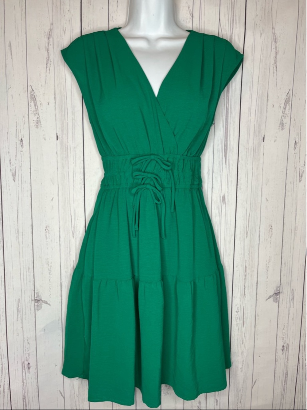 Rachel Zoe Women’s Emerald Green Dress Size XS Fit & Flare V-Neck
